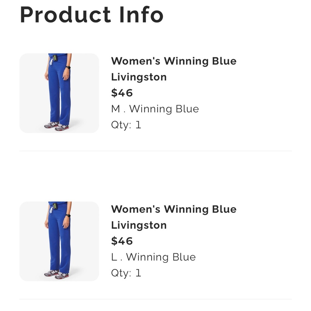 Figs Catarina Top in Winning Blue in Size Medium